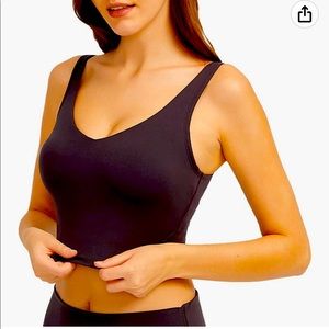 NWOT Women Sports Bra Longline Crop Tank Top
